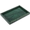 TABHOUKIT Vassoio Portaoggetti da Bagno Marmo Naturale Svuotatasche Ingresso Versatile Vassoio da Letto Decorazioni Vassoio Soggiorno Cucina Profumi Asciugamano Pianta Candele (Verde, 30 x 20 x 3 cm)