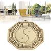 Cyrank Specchio Feng Shui, Specchio Bagua Cinese Specchio in Ottone da Appendere a Doppia Faccia per la Decorazione Domestica Feng Shui, 7 cm