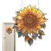 Tuxxjzm Suncatchers Sunflower Acchiappasole in vetro colorato acrilico | Appendiabiti per finestre in vetro colorato | Squisita decorazione per finestre in acrilico a forma di girasole | Ornamento per albero