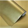 GOYAPRINT Carta Adesiva per Mobili Oro 30x120 cm Pellicola Adesiva Opaca per Parete Cucina Porta Finestra Vinile Rivestimento Decorativo (30x120 cm, Oro)