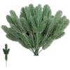 Ikosora Aghi di abete artificiali, ramoscelli con 24 pezzi, decorazione natalizia verde per ghirlande fai da te, ghirlanda, giardino di casa, decorazioni natalizie e decorazioni