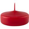 Cereria Di Giorgio - 12 Candele Galleggianti - Diametro 7 cm Altezza 3,5 cm - Colore Rosso - Durata 8 ore