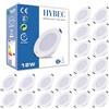 HYBEC - Faretto LED Incasso Cartongesso 4000ºK, 12W (Pack 20)