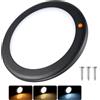 Obeaming 12V Lampada da Soffitto LED Camper 3 CCT 2700K/4000K/6000K Commutabile e Dimmerabile Plafoniera per Auto Caravan Barca Yacht, 180mm Montaggio Superficiale (Nero)