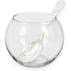 KORAT Vaso Boccia Portaconfetti in Vetro per Confettata Matrimonio con Cucchiaio Perlato, Boccia Trasparente per Bomboniere Comunione Laurea - H. 16 x Ø 20 cm
