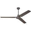 Westinghouse Lighting, Ventilatore a soffitto Industrial, interruttore a parete, ciclo estate/inverno, ø 142 cm 7862340, metallo, Finitura in espresso , pale in espresso