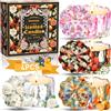 TEWWCEO Candele Profumate Regalo di Natale 4 pezzi Candele Set per Aromaterapia Candela Aromatica di cera di soia naturale con coperchio, Decora il Natale, Regalo per Donna, Mamma, Amici