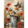 CEOVR Diamond Painting Kit Uccello DIY Pittura Diamante Kits 30x40cm Diamanti Painting per Decorazioni Casa Papavero e Animali