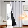 Deconovo Tenda Oscurante Termica Doppio Strato, Antivento, Pesante, Isolante per Freddo e Caldo, Adatta per Finestre e Porte, 280x245 CM, Grigio Perla, 1 Pezzo - Certificata Oeko-Tex® Standard 100
