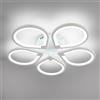 Comely Plafoniere LED Petal, Lampada da Soffitto 50W 5500LM, Creativo Plafoniere Moderno per Soggiorno Cucina Bagno Camera da Letto Corridoio, Bianco Freddo 6500K, Diametro 60cm, Bianco