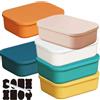 CNKHDZ Set da 6 contenitori con coperchio, contenitori impilabili con coperchio, contenitori in plastica per scaffali, cucina e bagno (Miscela di colori, 25.5 * 18 * 7.7cm)