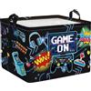 Clastyle Ceste Biancheria Gioco Cestino Giocattoli Vestiti Impermeabile per Ragazzo Ragazza Cestino Portaoggetti per Bagno Cameretta Bucato, Nero, 40x30x30 cm