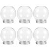 TOPBATHY 6 Pezzi Bottiglia Trasparente Globo a Forma di Sfera Vaso Trasparente Riempimento Artigianato Globo Acqua Plastica Trasparente Palla Da Neve Fai Da Te