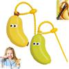 Generic 2 Pezzi Astuccio per Spazzolino Banana, Protezione Porta Spazzolino Portatile con Tappo Protettivo e Dispenser per Dentifricio, Divertente Porta Spazzolino da Viaggio a Forma di Frutta con Copertura