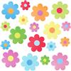 SAVOSWEET Ritagli di Carta Colorati, Decorazioni Bacheca, Ritagli a Forma di Fiori 54 Pezzi con Puntini Adesivi, Decorazioni Fai Da Te per Aula, Camera da Letto, Ufficio, Scuola, Lavagna, Festa