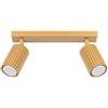 Sollux Lighting Plafoniera Da Soffitto Lampadario In Alluminio 2 Paralumi 30 x 6,5 x 16,5 cm Karbon Oro