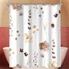 Lerores Tenda da doccia 200 x 200 cm, con orlo appesantito, anti-muffa, impermeabile, lavabile, in poliestere, con 12 occhielli e anelli per tenda da doccia, per bagno, vasca da bagno