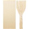 Ezcasch Tenda con perle in legno, 90 x 200 cm, a 90 fili, colore beige, stile retrò, realizzata a mano, ideale come protezione dagli insetti, per camera da letto, roulotte, campeggio