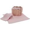 Casatessile Set Lavette Bagno con Cestino TALLIN Asciugamani Ospiti, Lavette Spugna Cotone per Viso Bidet, Bambini - Rosa