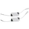 Wlinfetity Confezione da 2 alimentatori driver LED da 8-12 W, corrente costante 300 mA, ingresso AC85-265 V, uscita CC 24-46 V, per strisce LED, lampadine e luci esterne, bianco e grigio