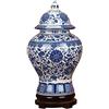 Generic Vaso in ceramica blu, fiore DecoionLarge vasi da pavimento, vasi da fiori per vivere vasi in Cina Vaso in ceramica animale Decorazione in ceramica cinese Vaso in ceramica cinese Vaso blu e bianco Vaso