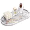 TABHOUKIT Vassoio Marmo Ovale, Lilla, 30 x 15 cm | Vassoio Portaoggetti Bagno, Organizzazione per Svuotatasche Ingresso, Candele, Profumi, Tessuti, Sapone, Shampoo, Cosmetici