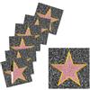 Starboling 25 adesivi a forma di stella del cinema, decorazioni per feste a tema tappeto rosso con pennarello nero