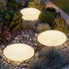 tectake® Lampada da terra Sfera LED, luce RGB da esterno e interno, telecomando, 16 colori, 1200 lumen, IP44 water proof, polietilene, luci giardino arredo esterno, piedini - M - Ø 35 x 21,5 cm