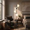 TOT ELECTRIC Lampada da Terra con 4 Sfere Nero sfera in vetro bianco Piantana Design Moderno per Salotto Camera Ufficio