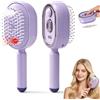 LTFIOON 3-in-1 Spazzola Districante Elettrica - Spray d'Acqua, Luce Rossa - Ricaricabile, Anti-Crespo - Per Capelli Asciutti, Bagnati, Ricci, Mossi e Lisci - Donna(Viola)