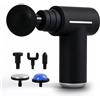 Keltorio Pistola massaggiante con funzione di calore, massaggiatore elettrico, mini pistola massaggiante con calore e freddo, 6 livelli e 6 teste, USB-C ricaricabile, ultra silenziosa, 3200 giri/min, per