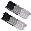 BUDERMMY Calzini Uomo, 12 Paia Calze Sportivi Uomo Donna rinforzati tallone e punta Corti in Cotone Traspirante Sportive Calze Donna