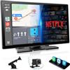LAMTTO Carplay Wireless Schermo per Auto con Net-flix Youtube 9 Pollici AppIe CarPlay e Android Auto,Autoradio Senza Fili Stereo Car Play Display con Bluetooth/Navigazione/Assistente Vocale/OTA/FM/AUX