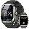 Jugeman Smartwatch Uomo con GPS, 2.06" HD Orologio Smartwatch Uomo Chiamate Bluetooth, Cardiofrequenzimetroi/Sonno/SpO2/Contapass, 100+ Sportive Smart Watch, IP68 Impermeabil Fitness Tracker per iOS Android