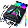 Dictien Lettore CD DVD Esterno per PC Portatile, Masterizzatore DVD Esterno USB 3.0