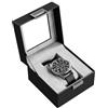 ProCase Porta Orologi Uomo a 1 Posti, Scatola Orologi in Pelle, Custodia Orologi con Coperchio in Vetro, Idea Regalo Portagioie Uomo Organizer per Orologi -Nero
