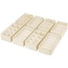 DIMJ 8 Pezzi Organizer Cassetti Armadio - Divisori Per Cassetti Intimo Non Tessuto, Organizzatore Armadio Scatola Pieghevole Salvaspazio per Calzini, Mutande, Cravatte, Oggetti Vari (Beige Chiaro)