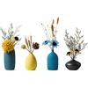 Sziqiqi Vasi Piccoli in Ceramica per Fiori Set di Vasi Decorativi per Soggiorno Mini Vasi Fatti a Mano per la Decorazione di Centrotavola Vaso Moderno Con Colori Opachi Morandi Set di 4