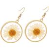ROMISBABA Orecchini Donna Fatti Mano con Fiori Secchi Pressati Design Unico Goccia Naturale Accessori Chic e Resistenti per Uso Quotidiano
