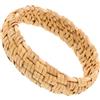 Healvian Bracciale Rigido Donna Intrecciato Beige in Legno, Tondo
