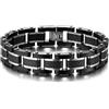 TYMONT Bracciale Combinato in Fibra Di Carbonio Solido Tungsteno Gotico, Bracciale Staccabile Regolabile Da Uomo in Fibra Di Carbonio Da 8,5,Argento