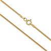 Aka Gioielli® - Collana Donna Uomo in Argento Sterling 925 Placcato Oro Giallo - Catena Maglia Barbazzale 1.3 mm - lunga 45 cm