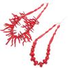 minkissy Collane Corallo Rosso Boho Estive Leggere e Comode da Indossare in Lega e Plastico per Donne in Stile Vintage e Bohemien da Spiaggia