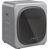 HOMCOM Mini Asciugatrice Portatile 2.5kg, 6 Programmi, Display Touch, Asciugatrice Compatta 800W, Carica Frontale, Fino 60℃, Impilabile/Parete/Autoportante, Timer, Tamburo Acciaio Inox, Casa, Argento