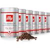 illy 6 barattoli di Caffè in grani Classico, Rosso, 250 g