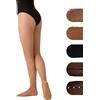 Silky Dance Collant professionali da danza a rete, tinta unita, cucitura posteriore o cucitura posteriore, per sala da ballo latino, tap, jazz, collant in caramello toast e nero, Toast, L