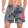 Niigeu Classico Pesce Koi Giapponese Costume da Uomo Bagno Pantaloncini da Surfe Costumi Spiaggia Calzoncini