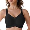 Oliaekd Reggiseno da Donna Senza Cuciture,Comodo,con Estensione aggiuntiva | Morbido Imbottito Push Up Reggiseni Senza Cuciture Minimizer Traspirante Bralette con Scollo a V Coppa Piena