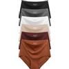 Cuweni Biancheria intima da donna senza cuciture, a vita alta, setosa, elasticizzata, traspirante, copertura completa, confezione da 6