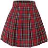 HOEREV Donne Ragazze Svasato Casual Mini Scuola Tennis Skater Casual Gonna Danza con Due Tasche Laterali e Pantaloncini Interni